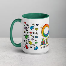 Load image into Gallery viewer, Autism Accept Understand Love Mug with Color Inside