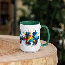 Load image into Gallery viewer, Autism Puzzle Pieces Mug with Color Inside