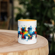 Load image into Gallery viewer, Autism Puzzle Pieces Mug with Color Inside