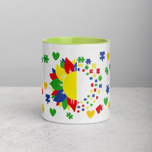 Load image into Gallery viewer, Autism Sunflower Mug with Color Inside