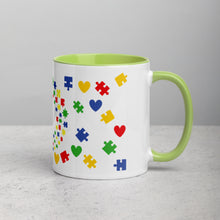 Load image into Gallery viewer, Autism Sunflower Mug with Color Inside