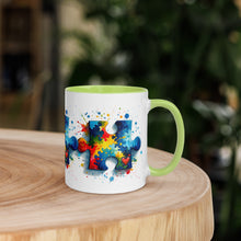Load image into Gallery viewer, Autism Puzzle Pieces Mug with Color Inside