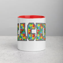 Load image into Gallery viewer, Autism Teacher Mug with Color Inside