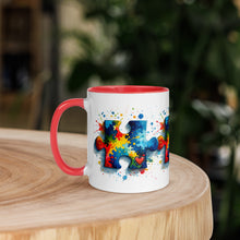 Load image into Gallery viewer, Autism Puzzle Pieces Mug with Color Inside