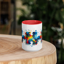 Load image into Gallery viewer, Autism Puzzle Pieces Mug with Color Inside