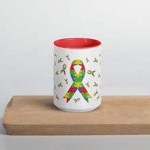 Load image into Gallery viewer, Autism Ribbons Mug with Color Inside