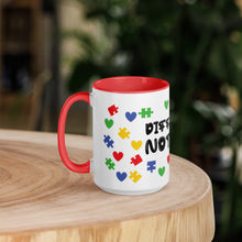 Load image into Gallery viewer, Different Not Less Autism Mug with Color Inside
