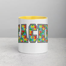 Load image into Gallery viewer, Autism Teacher Mug with Color Inside