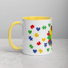 Load image into Gallery viewer, Autism Sunflower Mug with Color Inside