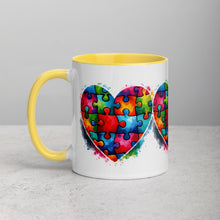 Load image into Gallery viewer, Autism Hearts Mug with Color Inside