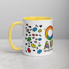 Load image into Gallery viewer, Autism Accept Understand Love Mug with Color Inside