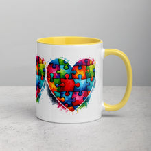 Load image into Gallery viewer, Autism Hearts Mug with Color Inside