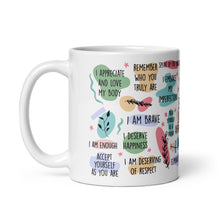 Load image into Gallery viewer, Self Love Affirmations White glossy mug