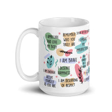 Load image into Gallery viewer, Self Love Affirmations White glossy mug