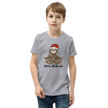 Load image into Gallery viewer, Merry Slothmas Youth Short Sleeve T-Shirt