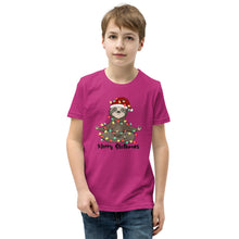 Load image into Gallery viewer, Merry Slothmas Youth Short Sleeve T-Shirt