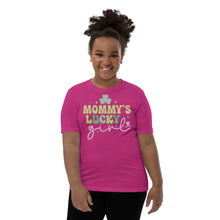 Load image into Gallery viewer, Mommy's Lucky Girl Youth Short Sleeve T-Shirt