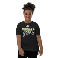 Load image into Gallery viewer, Mommy's Lucky Girl Youth Short Sleeve T-Shirt
