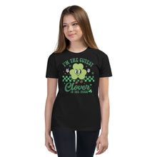 Load image into Gallery viewer, I'm The Cutest Clover In The Patch Youth Short Sleeve T-Shirt