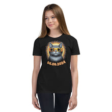 Load image into Gallery viewer, Cute Cat Eclipse Youth Short Sleeve T-Shirt