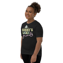 Load image into Gallery viewer, Mommy's Lucky Girl Youth Short Sleeve T-Shirt