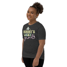 Load image into Gallery viewer, Mommy's Lucky Girl Youth Short Sleeve T-Shirt