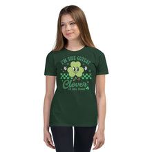 Load image into Gallery viewer, I'm The Cutest Clover In The Patch Youth Short Sleeve T-Shirt