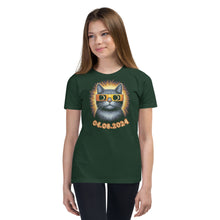 Load image into Gallery viewer, Cute Cat Eclipse Youth Short Sleeve T-Shirt
