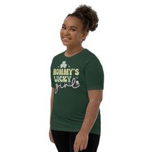 Load image into Gallery viewer, Mommy's Lucky Girl Youth Short Sleeve T-Shirt