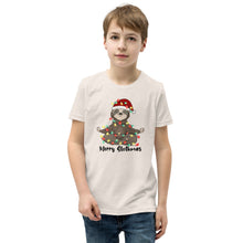 Load image into Gallery viewer, Merry Slothmas Youth Short Sleeve T-Shirt