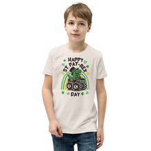 Load image into Gallery viewer, Happy St Pat-Rex Day Youth Short Sleeve T-Shirt