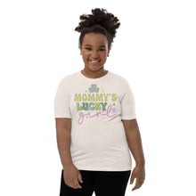 Load image into Gallery viewer, Mommy's Lucky Girl Youth Short Sleeve T-Shirt