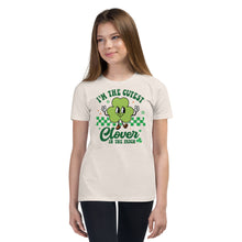 Load image into Gallery viewer, I'm The Cutest Clover In The Patch Youth Short Sleeve T-Shirt