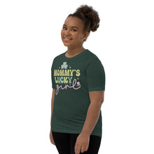 Load image into Gallery viewer, Mommy's Lucky Girl Youth Short Sleeve T-Shirt