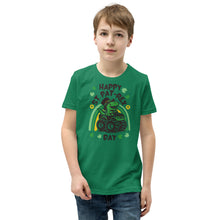 Load image into Gallery viewer, Happy St Pat-Rex Day Youth Short Sleeve T-Shirt