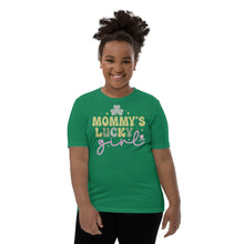 Load image into Gallery viewer, Mommy's Lucky Girl Youth Short Sleeve T-Shirt