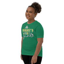 Load image into Gallery viewer, Mommy's Lucky Girl Youth Short Sleeve T-Shirt