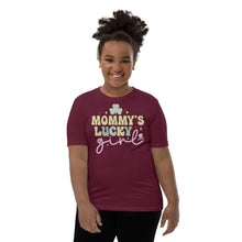 Load image into Gallery viewer, Mommy's Lucky Girl Youth Short Sleeve T-Shirt