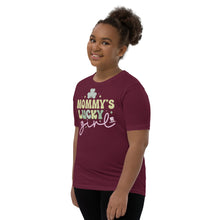 Load image into Gallery viewer, Mommy's Lucky Girl Youth Short Sleeve T-Shirt