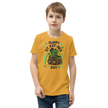 Load image into Gallery viewer, Happy St Pat-Rex Day Youth Short Sleeve T-Shirt