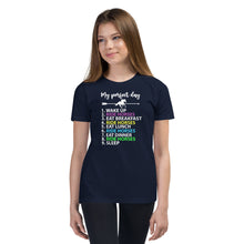 Load image into Gallery viewer, Horses Tee - My Perfect Day Ride Horses Youth Short Sleeve T-Shirt