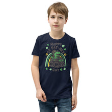 Load image into Gallery viewer, Happy St Pat-Rex Day Youth Short Sleeve T-Shirt