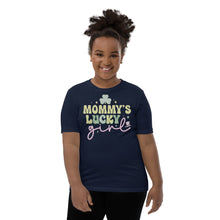 Load image into Gallery viewer, Mommy's Lucky Girl Youth Short Sleeve T-Shirt