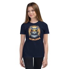 Load image into Gallery viewer, Cute Cat Eclipse Youth Short Sleeve T-Shirt