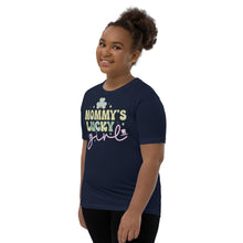 Load image into Gallery viewer, Mommy's Lucky Girl Youth Short Sleeve T-Shirt