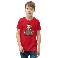 Load image into Gallery viewer, Merry Slothmas Youth Short Sleeve T-Shirt