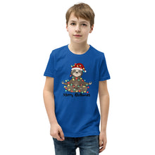 Load image into Gallery viewer, Merry Slothmas Youth Short Sleeve T-Shirt
