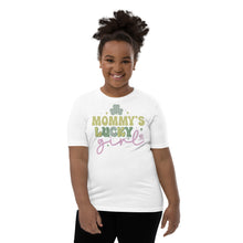 Load image into Gallery viewer, Mommy's Lucky Girl Youth Short Sleeve T-Shirt