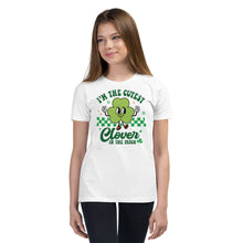 Load image into Gallery viewer, I'm The Cutest Clover In The Patch Youth Short Sleeve T-Shirt