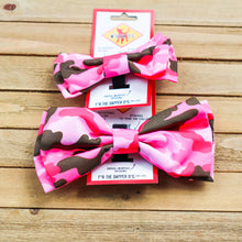 Load image into Gallery viewer, Pink Camo Collar Accessories - Flower and Bow Tie